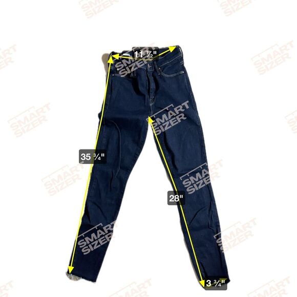 MOTHER Looker High-Rise Skinny‎ Jean Size 26 Frayed Ankle Dark Wash - Picture 11 of 11